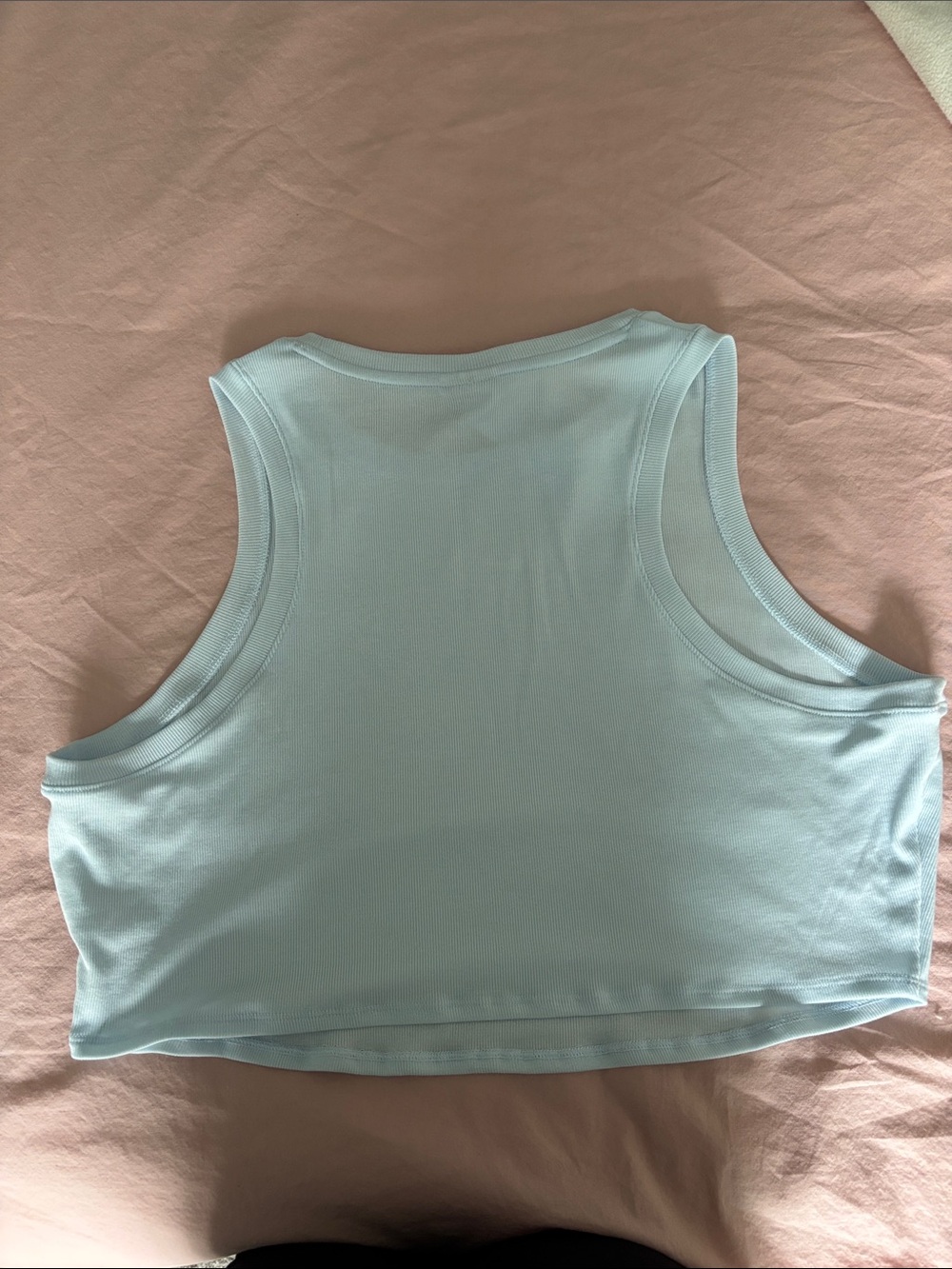 Nike Light Blue Ribbed Cropped Tank - Picture 3 of 3